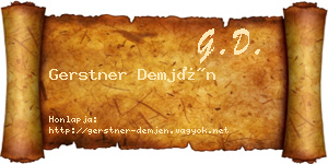 Gerstner Demjén névjegykártya